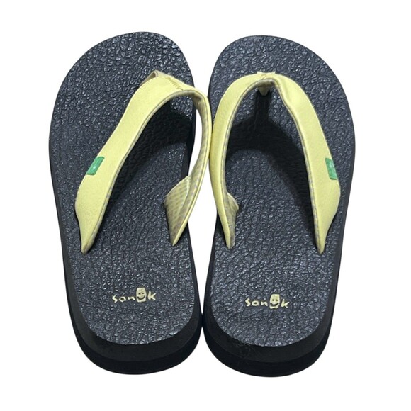 SANUK WOMEN FLIP FLOPS CASUAL COMFORT SANDALS YELLOW THONGS SWS2908 SZ US 8 - Picture 6 of 9